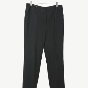 Escada Tamineh Black Silk & Wool Crepe Straight-Leg Trousers